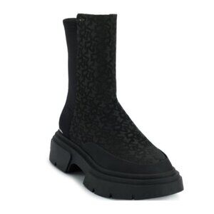 Dkny Women's Fleming Block Heel Winter Booties Black Size 10